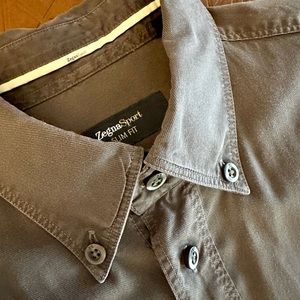 Men’s Long Sleeve Zegna Sport Shirt